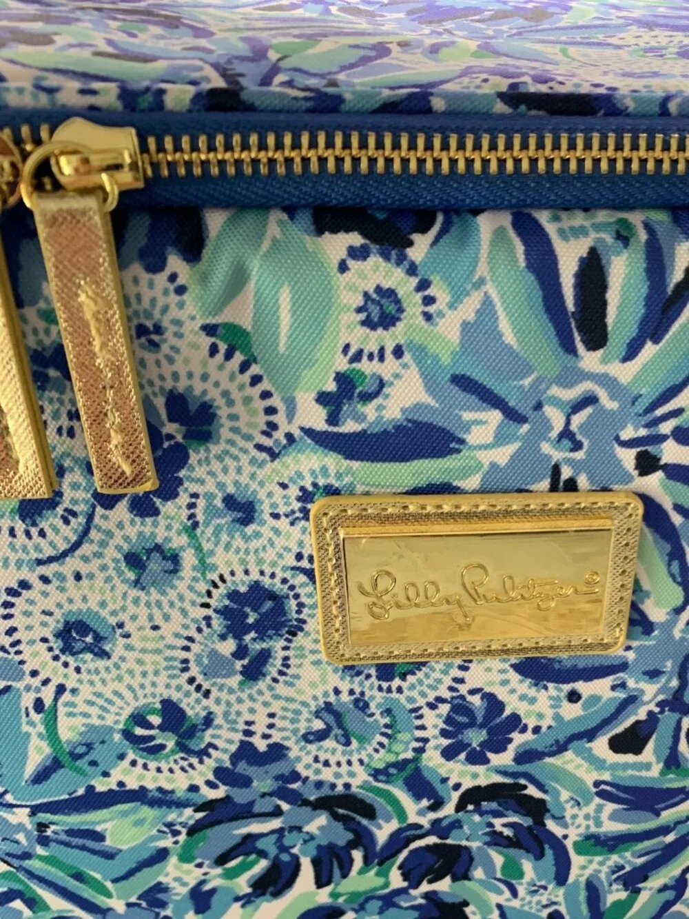 Lilly Pulitzer Insulated Cooler Wine Carrier Bag Blue NWT